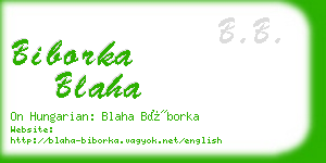 biborka blaha business card